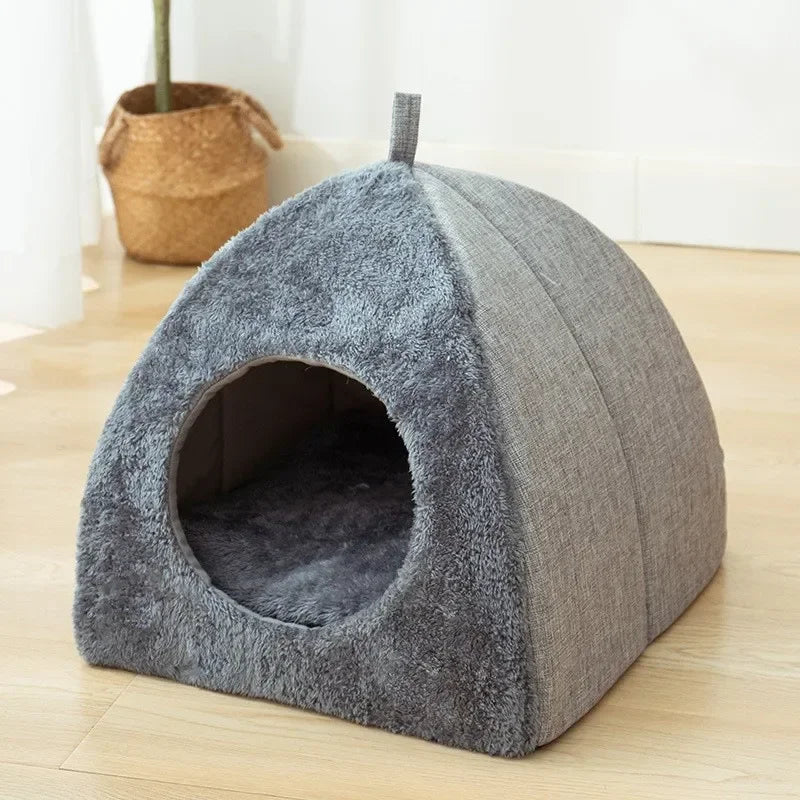Nuevo nido triangular para gatos, casa cerrada para gatos y perros , nido para mascotas, cálido y grueso, nido para dormir