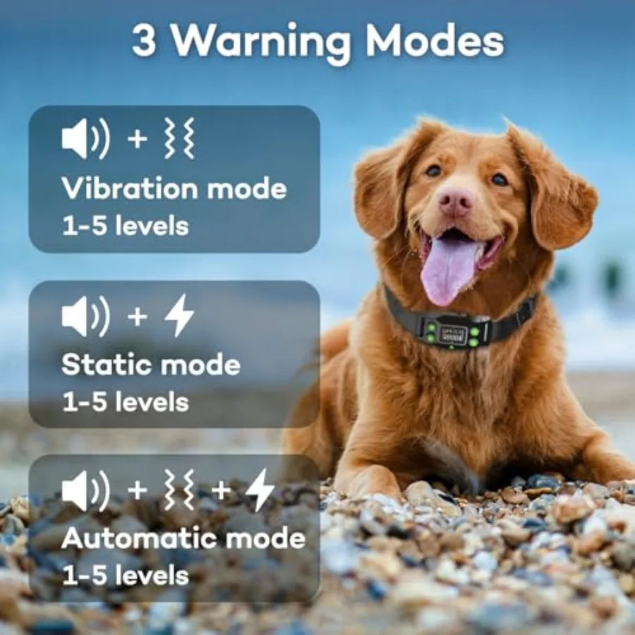 Valla inalámbrica GPS para perros, collar eléctrico recargable con 3 modos de entrenamiento, radio de 25 a 999 yardas, impermeable IPX7, invisible para mascotas.